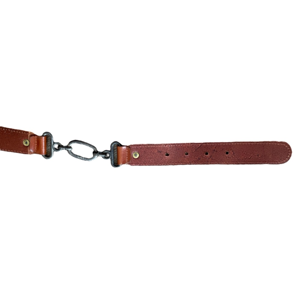 Doncaster Tan Luxury Western Utility Equestrian Metal Chain Link Belt - Picture 8 of 8